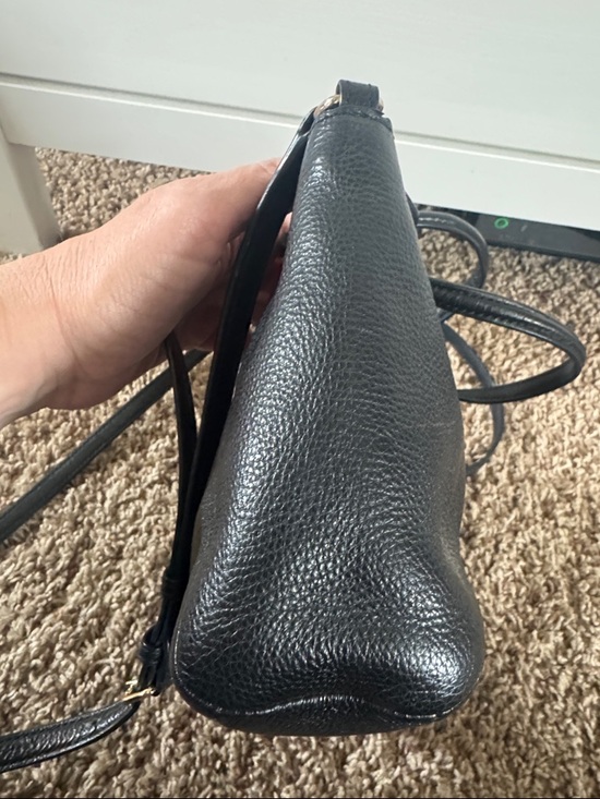 Coach Mini Kelsey Satchel 57563 in Black Pebbled Leather with Gold Hardware - Picture 5 of 13